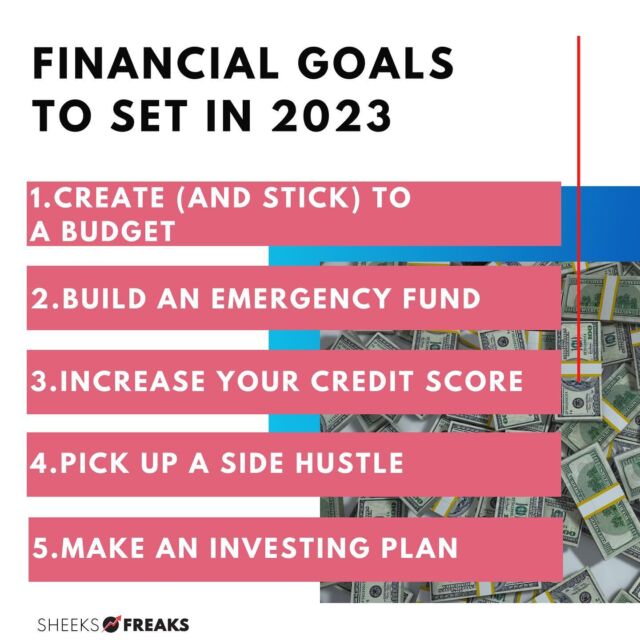 FEELING BEHIND IN 2023 ALREADY?

It’s never too late to get back on track! Use the 5 goals above to help get you feeling good again in 2023.

And back to making SMART MONEY MOVES!!

🅽🅾🆆 🅶🅾 🅾🆄🆃 🆃🅷🅴🆁🅴 🅰🅽🅳 🅶🅴🆃 🆈🅾🆄🆁 🅵🆁🅴🅰🅺 🅾🅽!⁣⁣⁣⁣⁣⁣⁣
⁣⁣⁣⁣⁣⁣
Follow ➡️ @sheeksfreaks⁣⁣⁣⁣⁣⁣⁣⁣⁣⁣⁣⁣⁣⁣⁣⁣
Follow ➡️ @sheeksfreaks⁣⁣⁣⁣⁣⁣⁣⁣⁣⁣⁣⁣⁣⁣⁣⁣
Follow ➡️ @sheeksfreaks⁣⁣⁣⁣⁣⁣⁣⁣⁣⁣⁣⁣⁣⁣⁣⁣
Follow ➡️ @sheeksfreaks⁣⁣⁣⁣⁣⁣⁣⁣⁣⁣⁣⁣⁣⁣⁣⁣
⁣⁣⁣⁣⁣⁣
#financialindependenceretireearly #retireearly #youngcash #retireyoung #sheeksfreaks #youngbusiness #teenproblems #millennialwealth